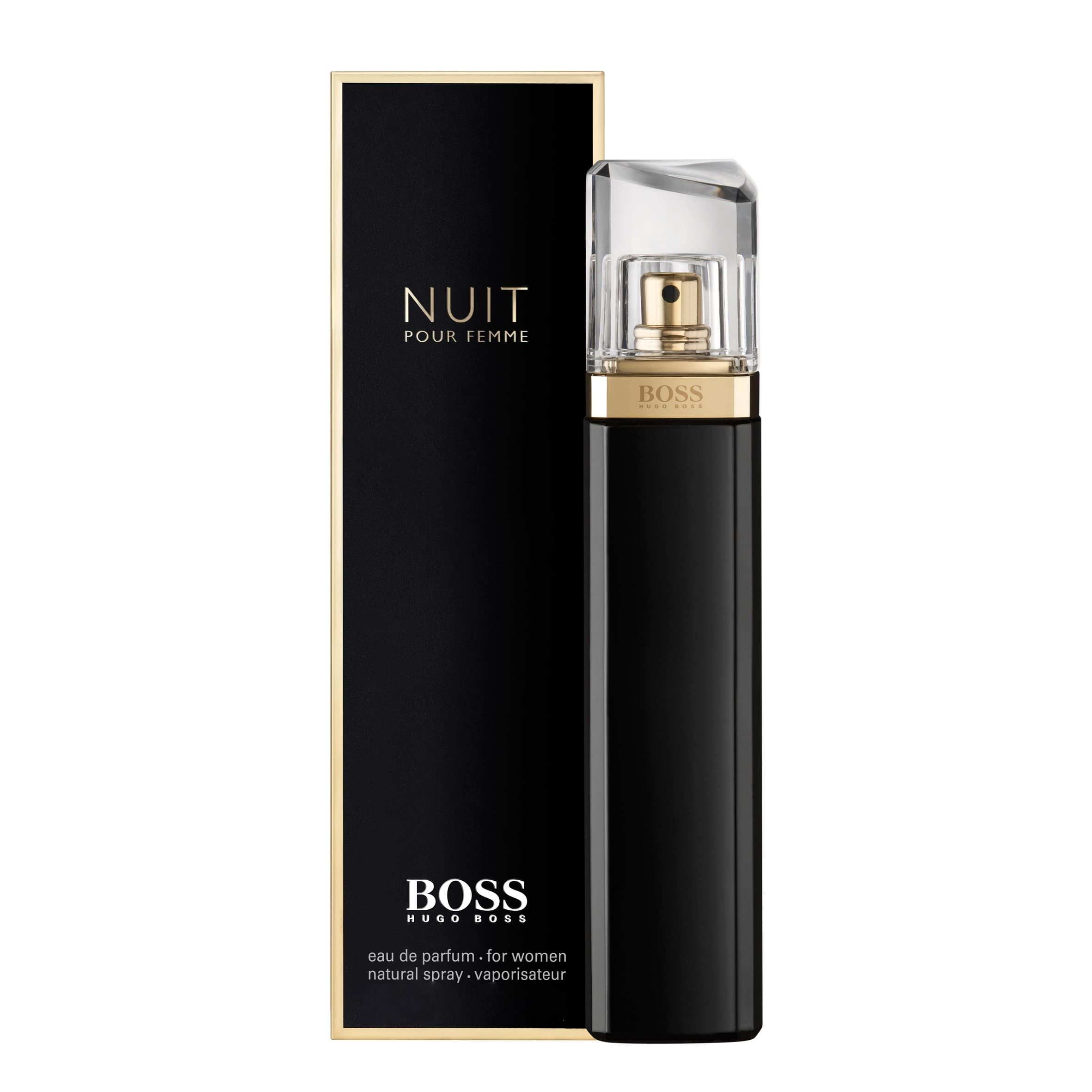 Хуго босс женские. Hugo Boss nuit pour femme intense. Hugo Boss nuit intense. Hugo Boss Boss nuit pour femme, 75 мл. Hugo Boss nuit pour femme 75ml.